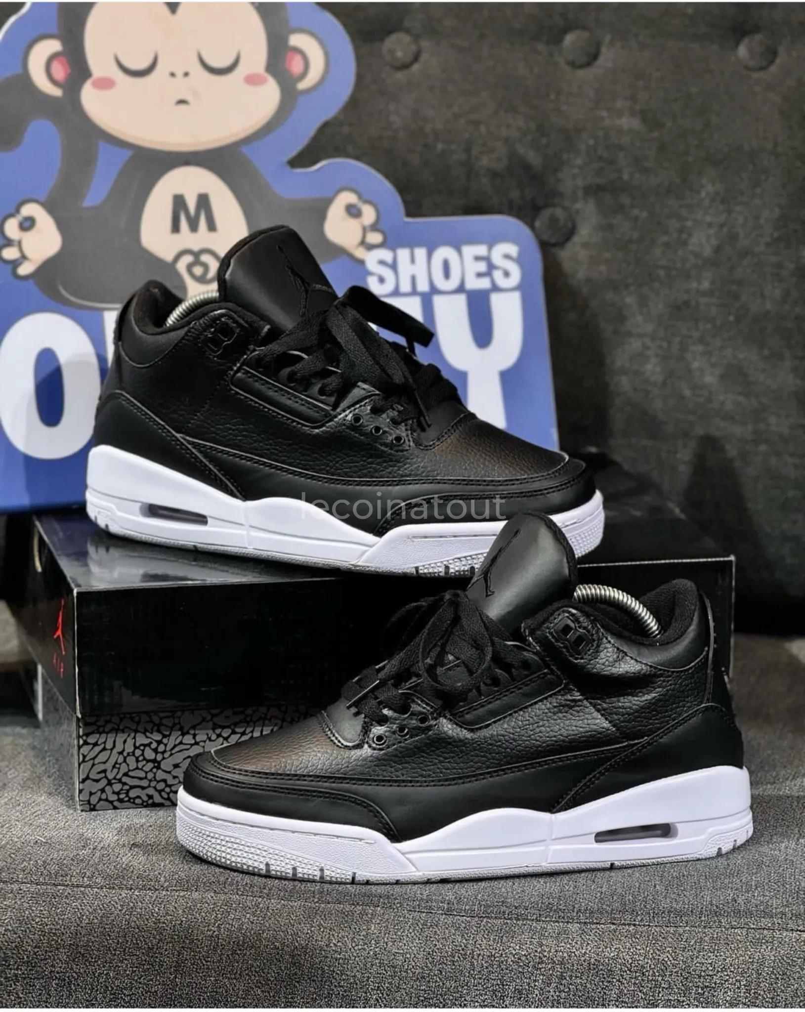 👟 Air Jordan 3 Retro — Black & White Premium — photo 1, Dakar