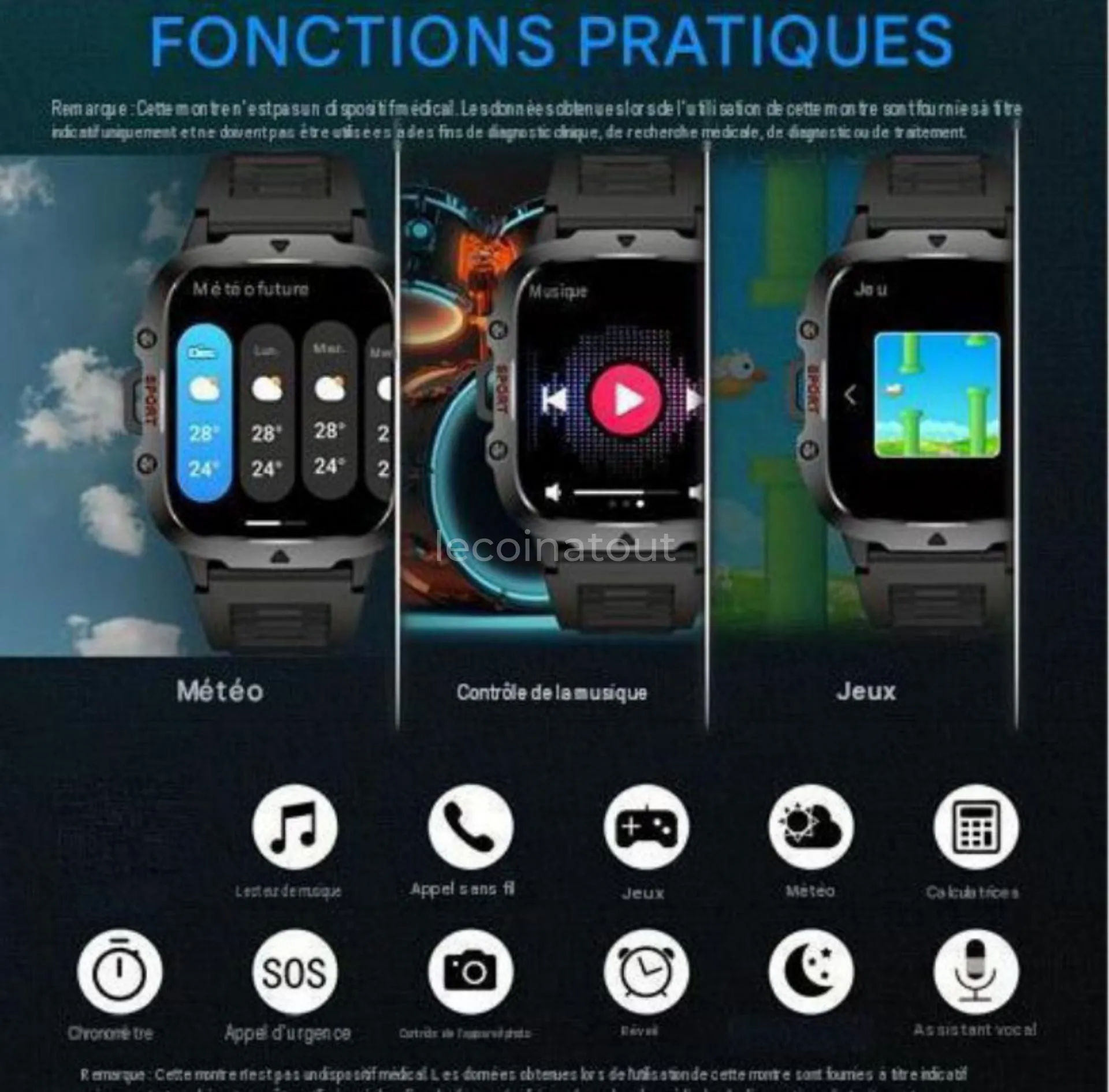 Générique montre connectée /militaire — photo 2, Guédiawaye