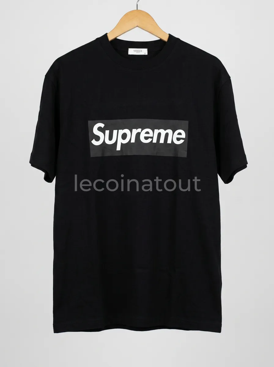 T-shirt Supreme Box Logo Noir - Style Streetwear Chic & Nice — photo 1, Thiès