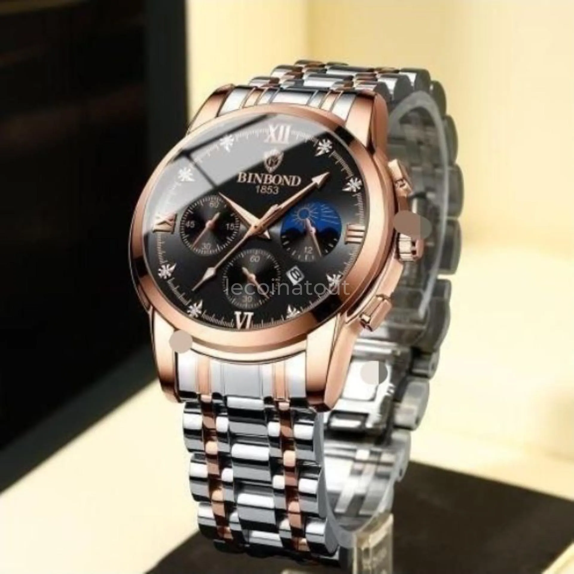 Montres Homme de Luxe en Acier Inoxydable (Oruss, Binbond) - Neuf — photo 2, Touba