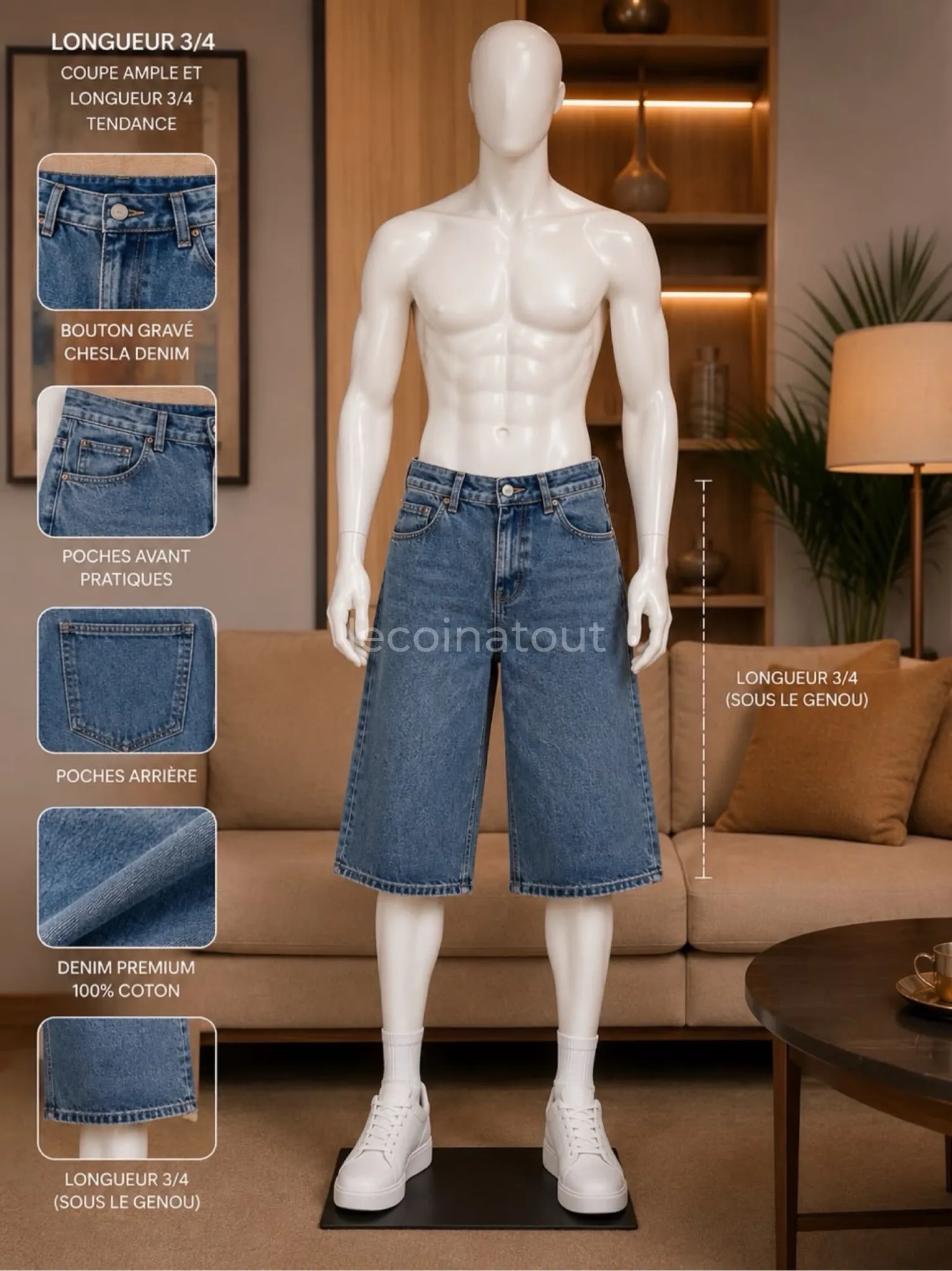 Jeans 3/4 original — photo 2, Yeumbeul