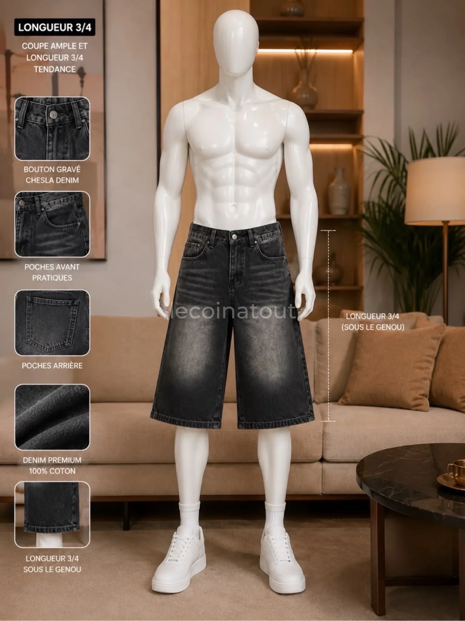 Jeans 3/4 original — photo 3, Yeumbeul