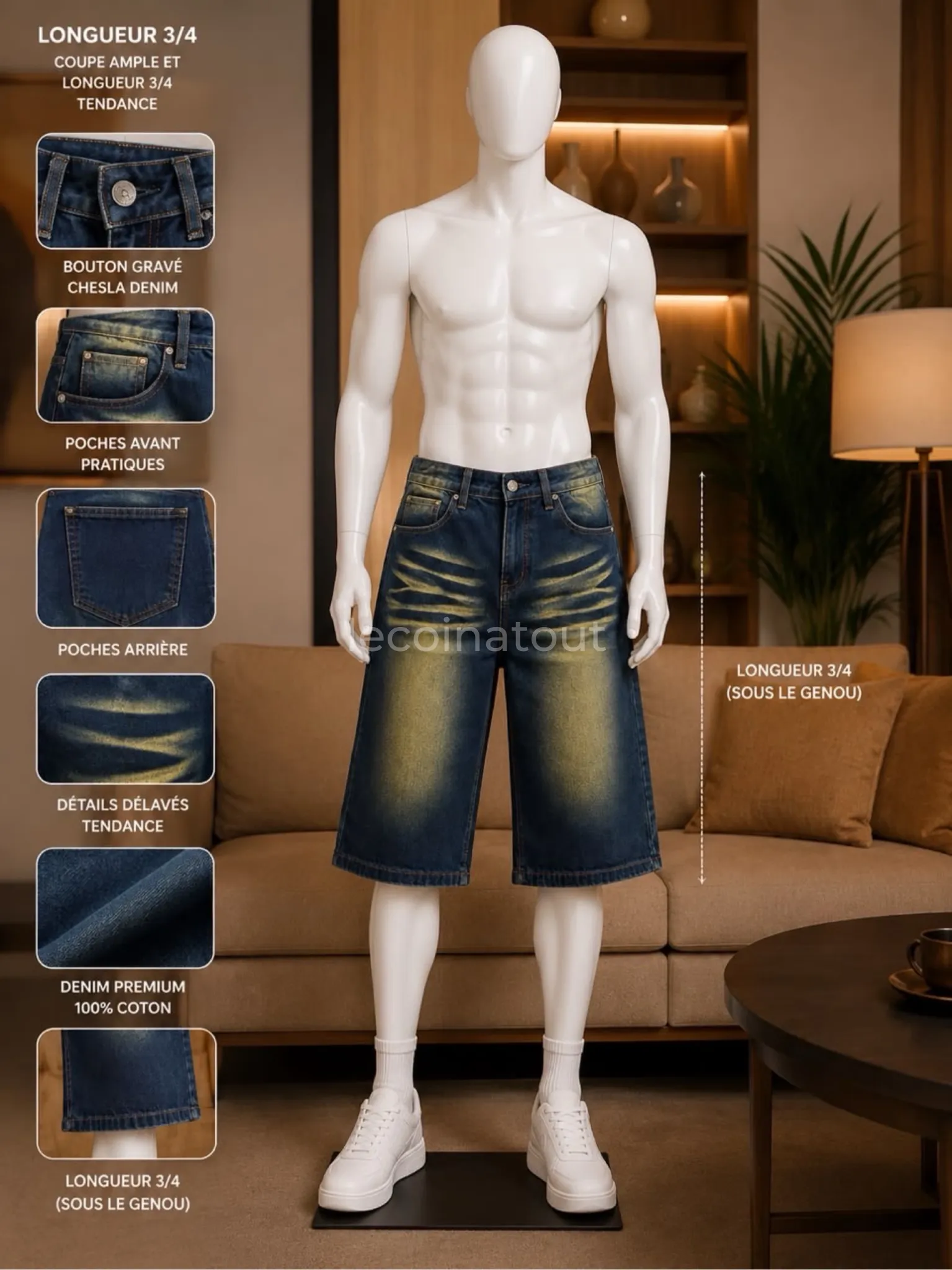 Jeans 3/4 original — photo 5, Yeumbeul
