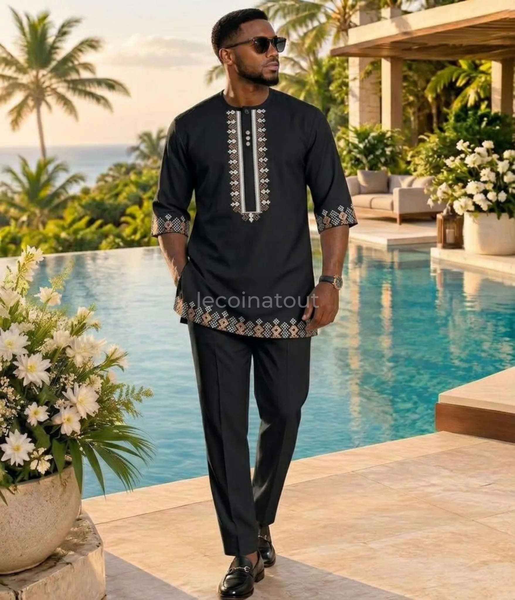 Ensemble Homme Style Sahel / Africain Moderne – Idéal Cérémonies & Fêtes — photo 4, Rufisque