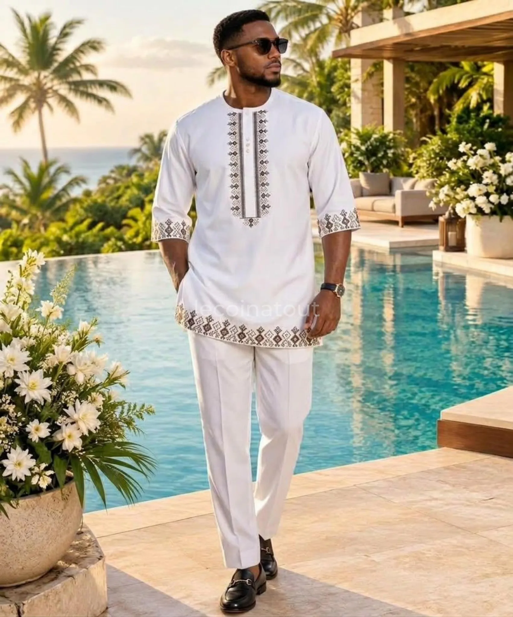 Ensemble Homme Style Sahel / Africain Moderne – Idéal Cérémonies & Fêtes — photo 3, Rufisque