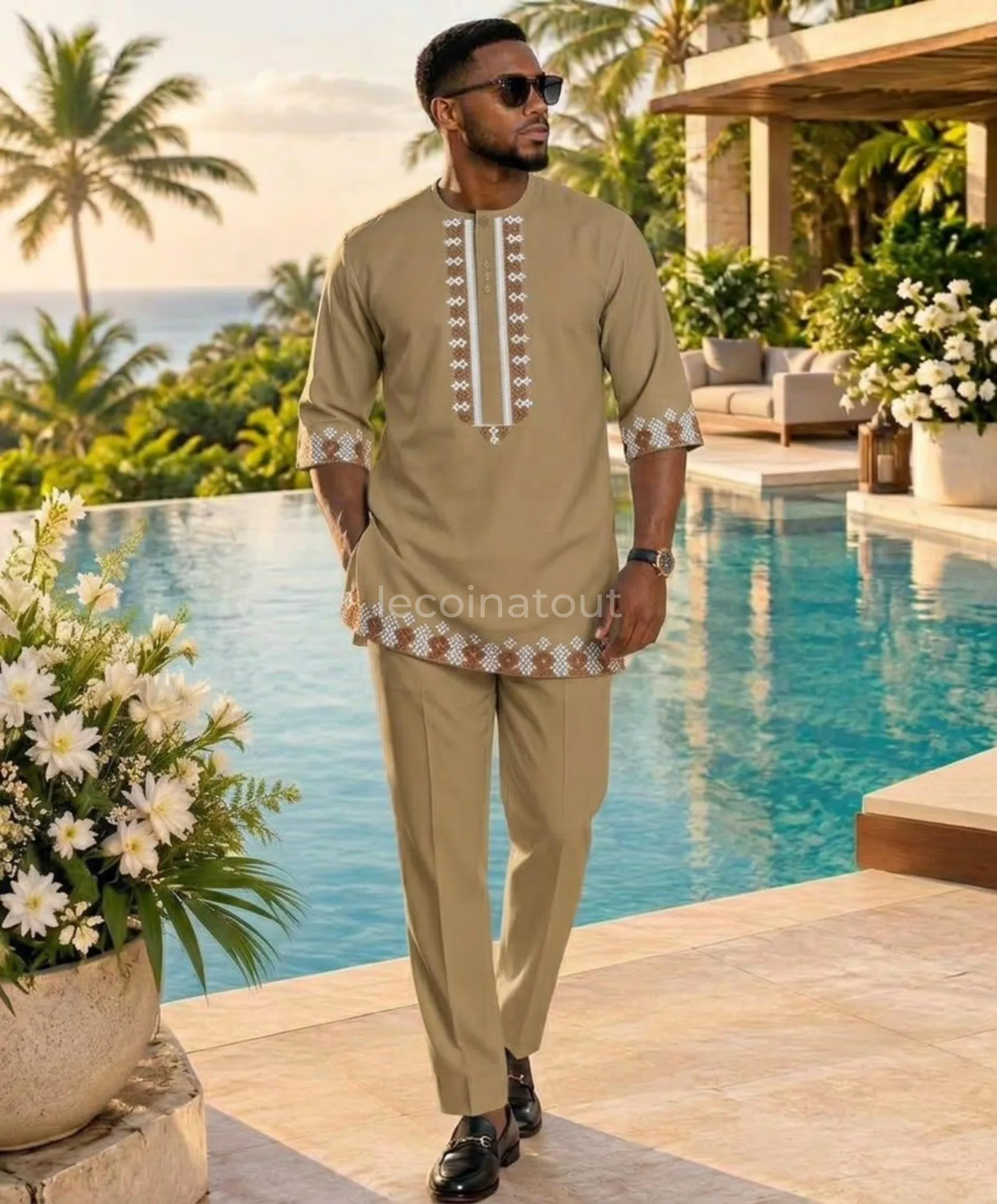 Ensemble Homme Style Sahel / Africain Moderne – Idéal Cérémonies & Fêtes — photo 2, Rufisque