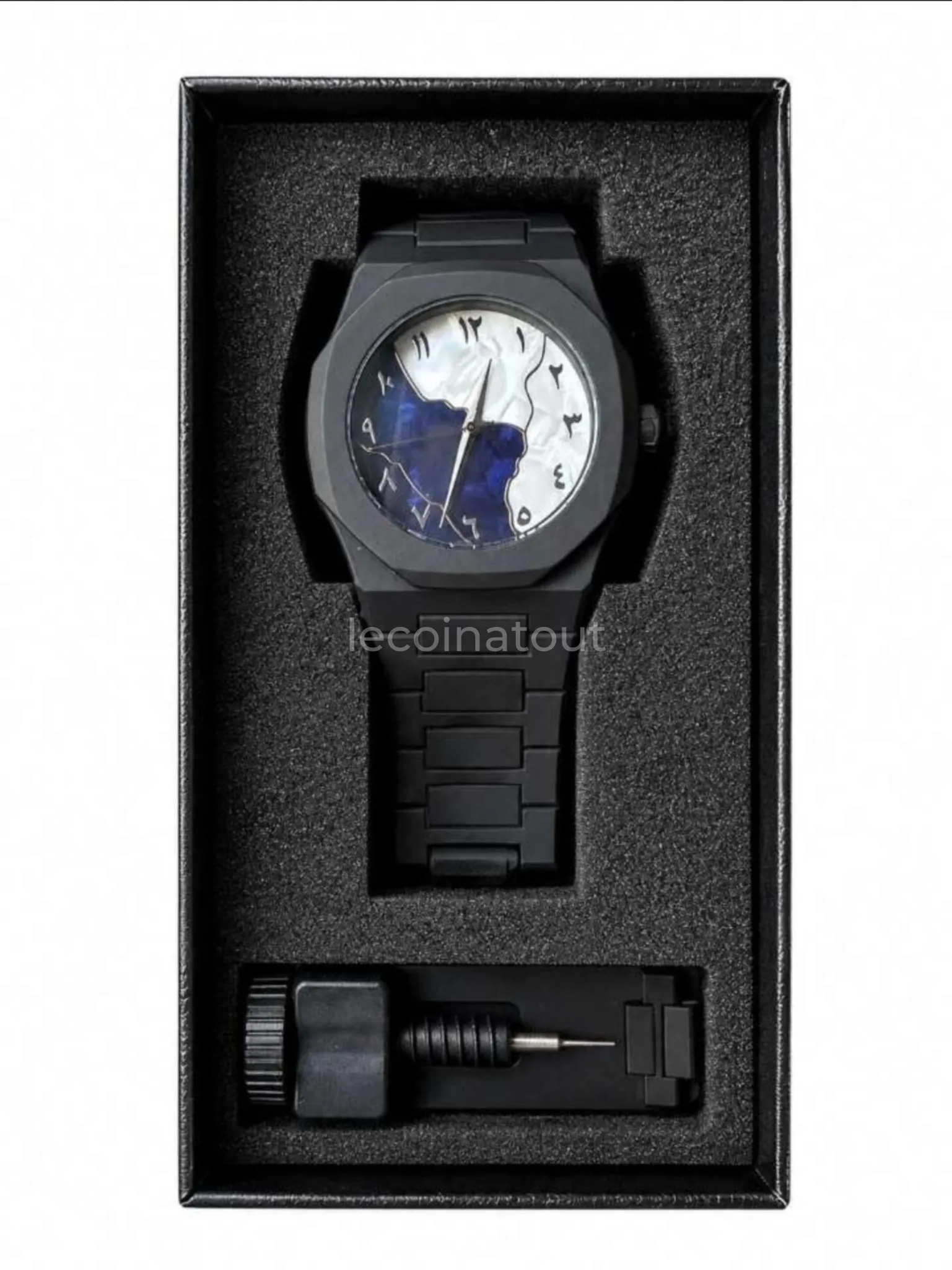 Montres Cadran Chiffres Arabes Noir Mat – Neuves avec Coffret — photo 3, Touba
