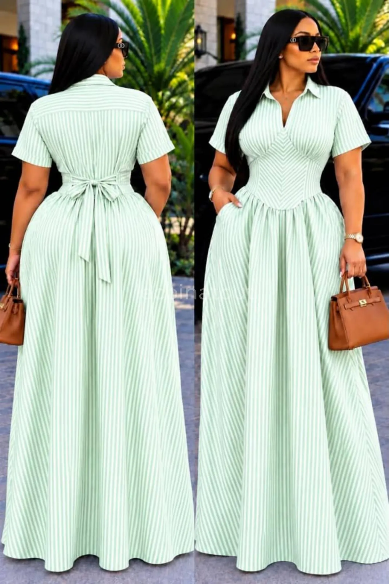 Robe longue à rayures — photo 4, Pikine