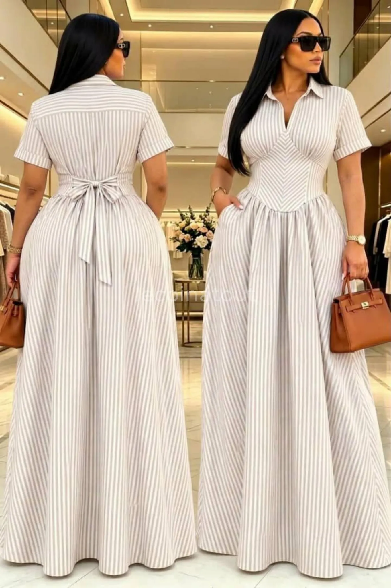 Robe longue à rayures — photo 3, Pikine