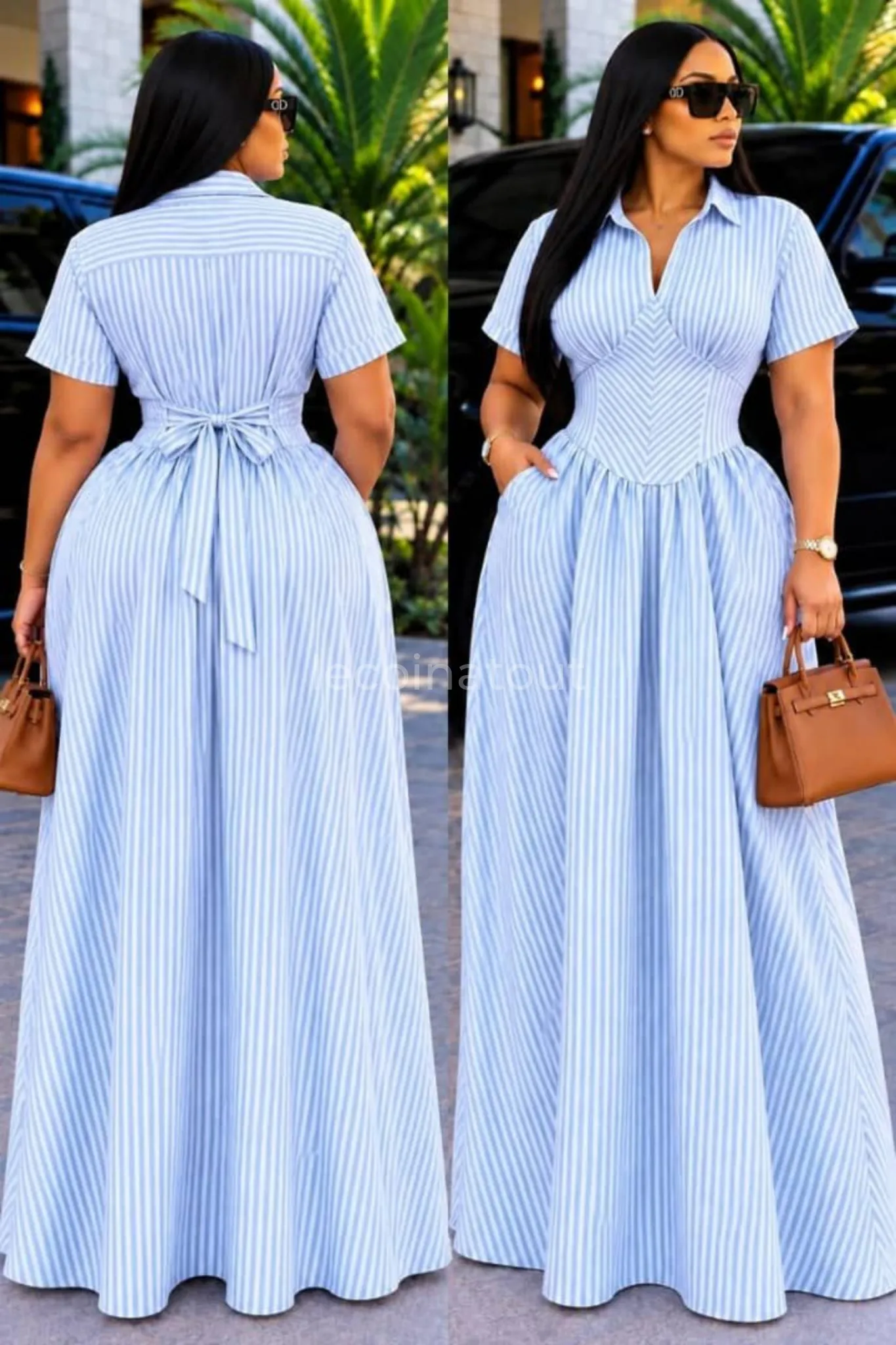 Robe longue à rayures — photo 2, Pikine