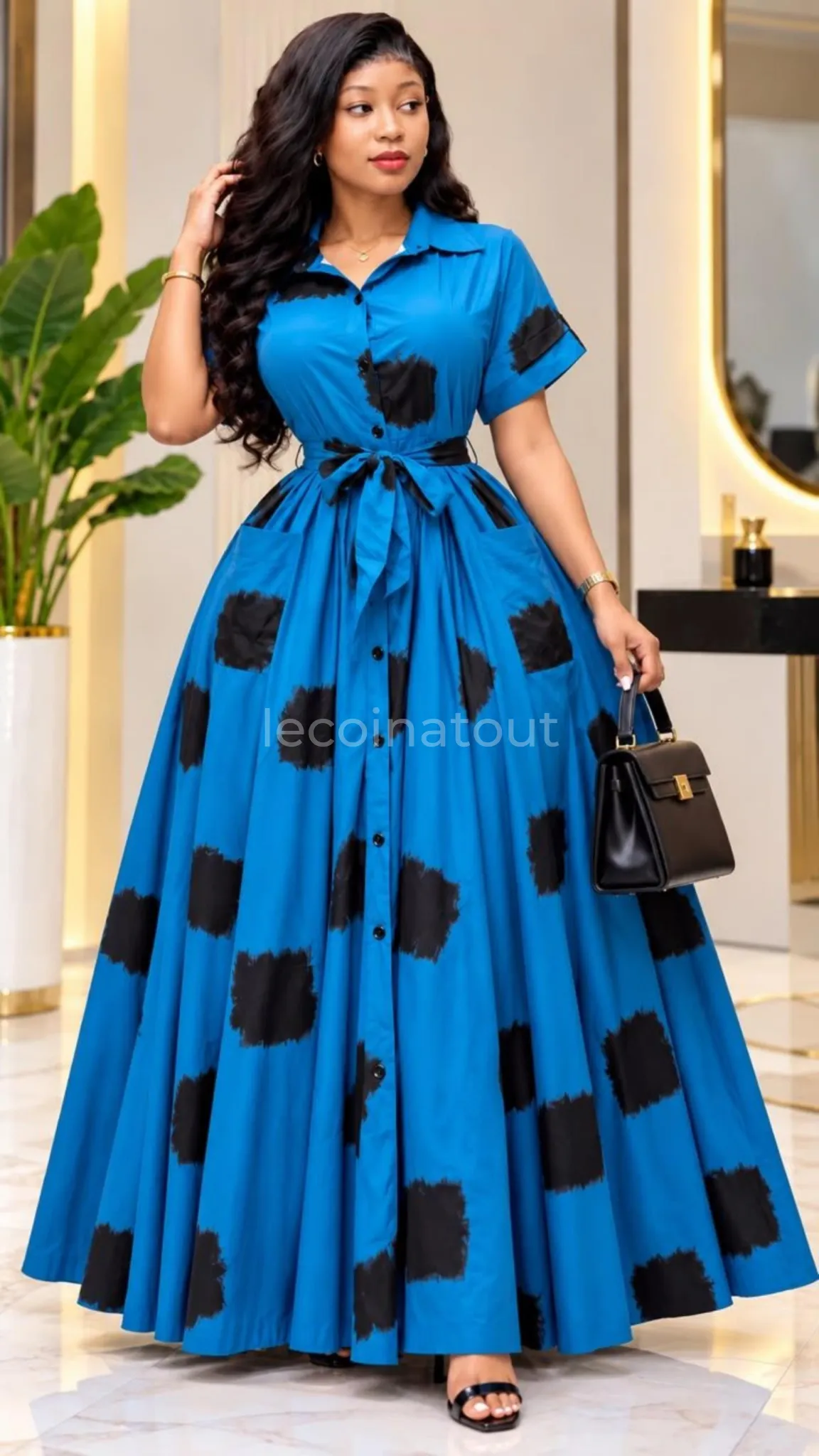 Robe de femme évasée de manches courtes — photo 5, Pikine