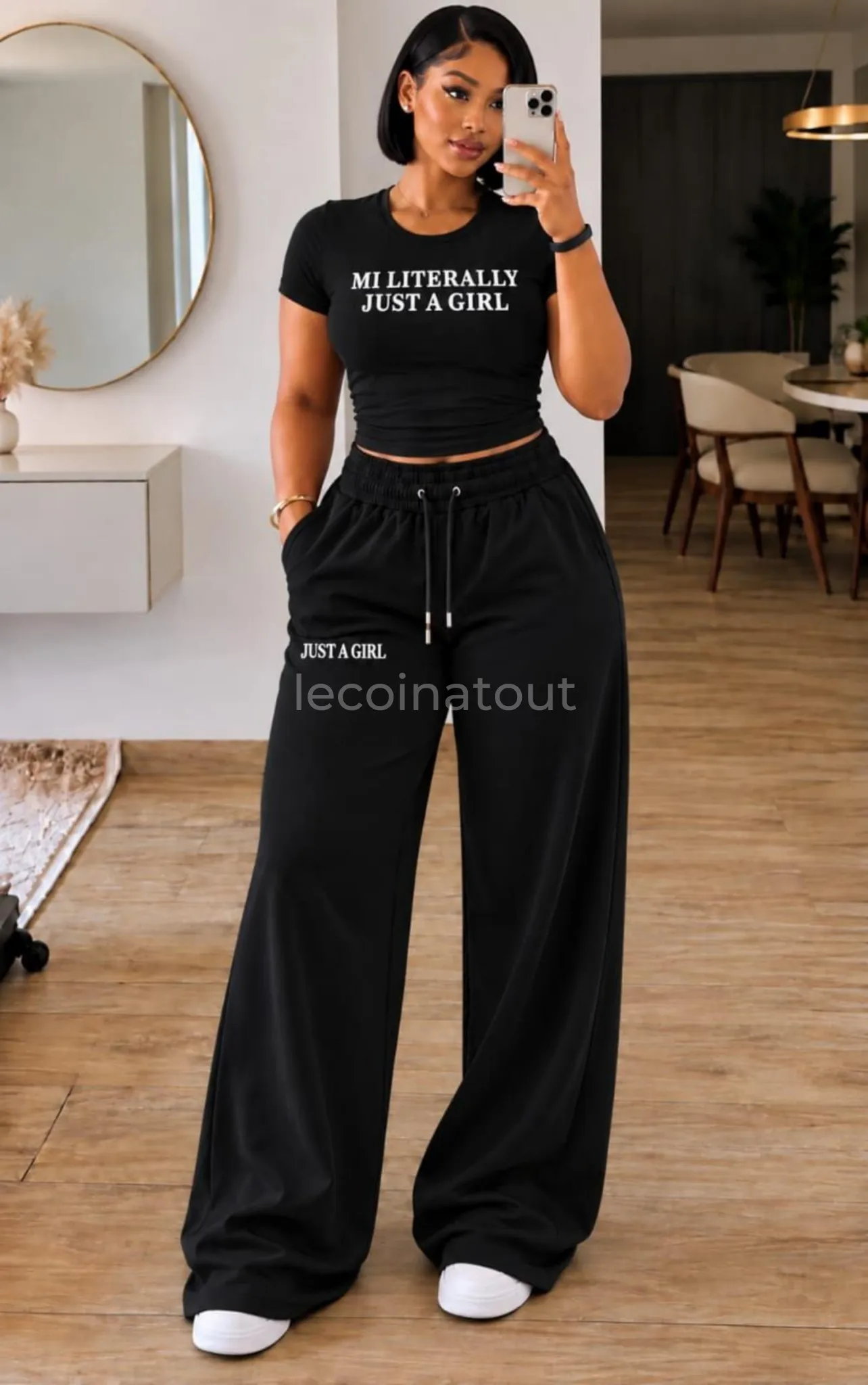 🤎 ENSEMBLE FEMME « JUST A GIRL » – STYLE CHIC & DÉCONTRACTÉ ✨ — photo 3, Rufisque
