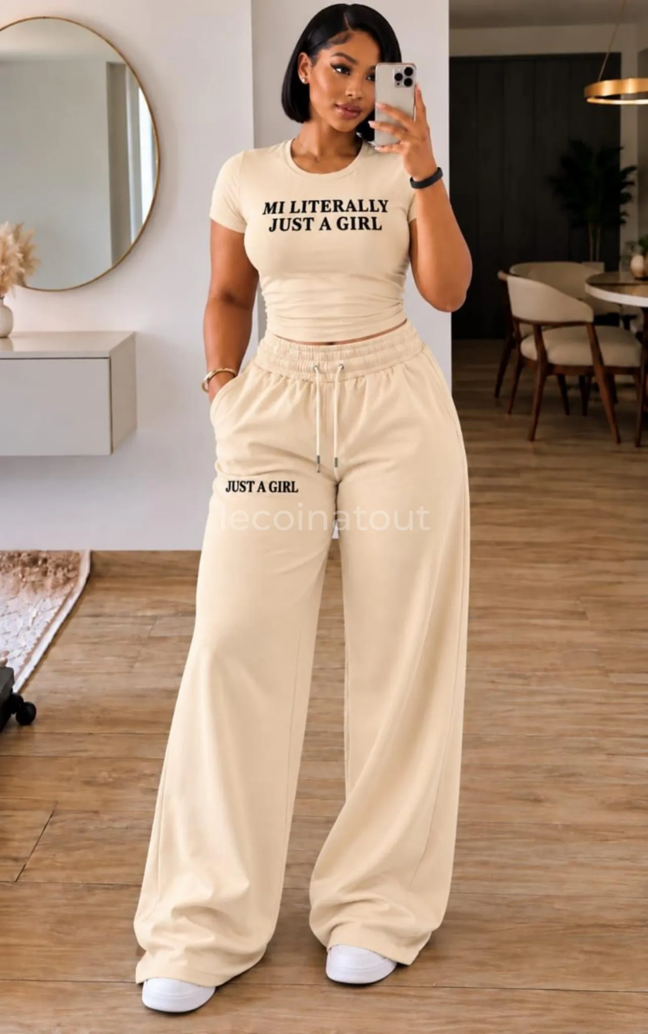 🤎 ENSEMBLE FEMME « JUST A GIRL » – STYLE CHIC & DÉCONTRACTÉ ✨ — photo 2, Rufisque