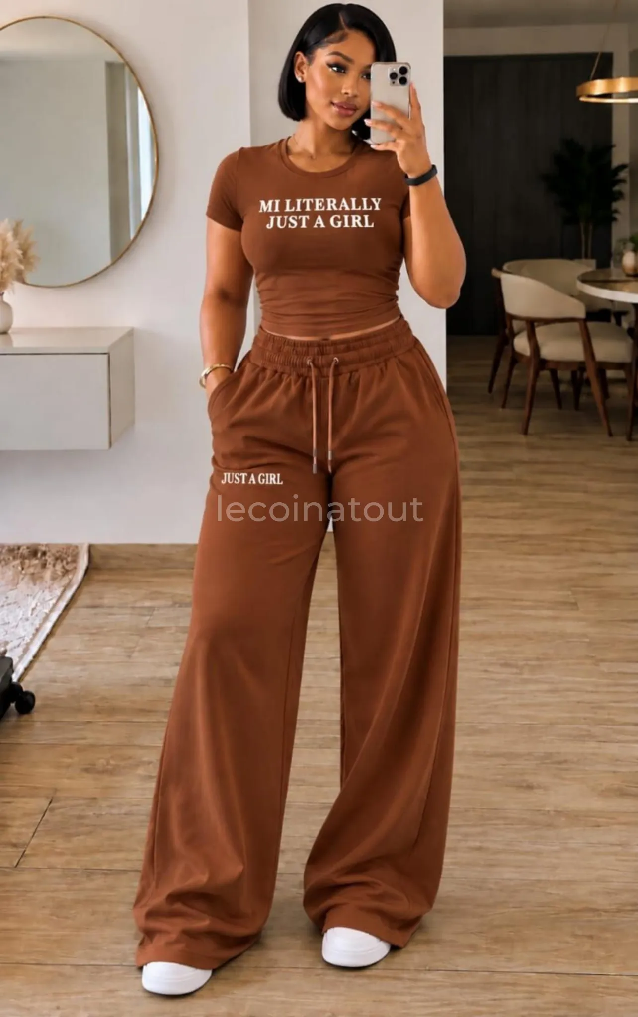🤎 ENSEMBLE FEMME « JUST A GIRL » – STYLE CHIC & DÉCONTRACTÉ ✨ — photo 4, Rufisque
