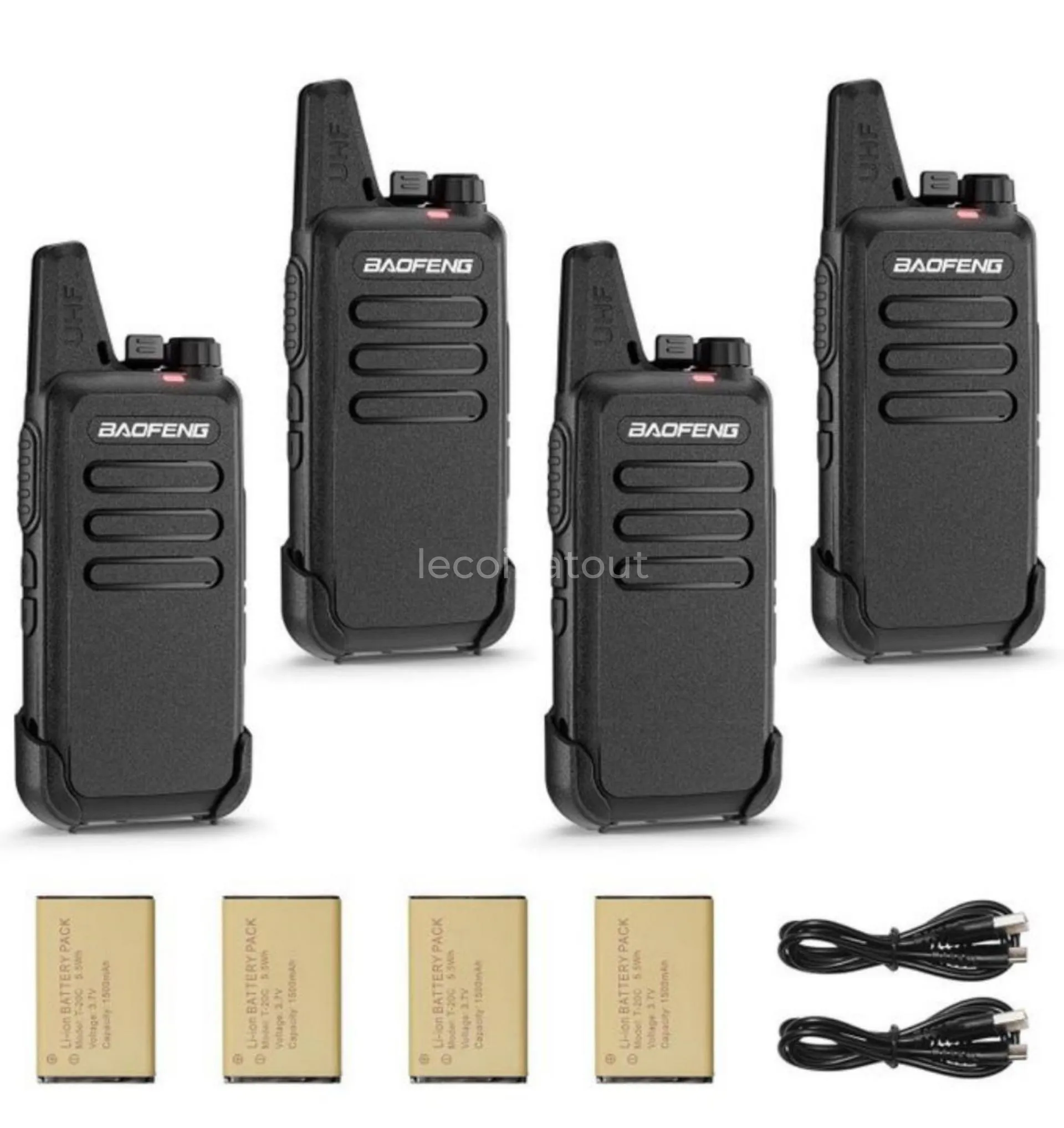 Pack de 4 Talkie walkie pro 16 canaux bidirectionnel 5km-BAOFENG T22 — photo 2, Guédiawaye