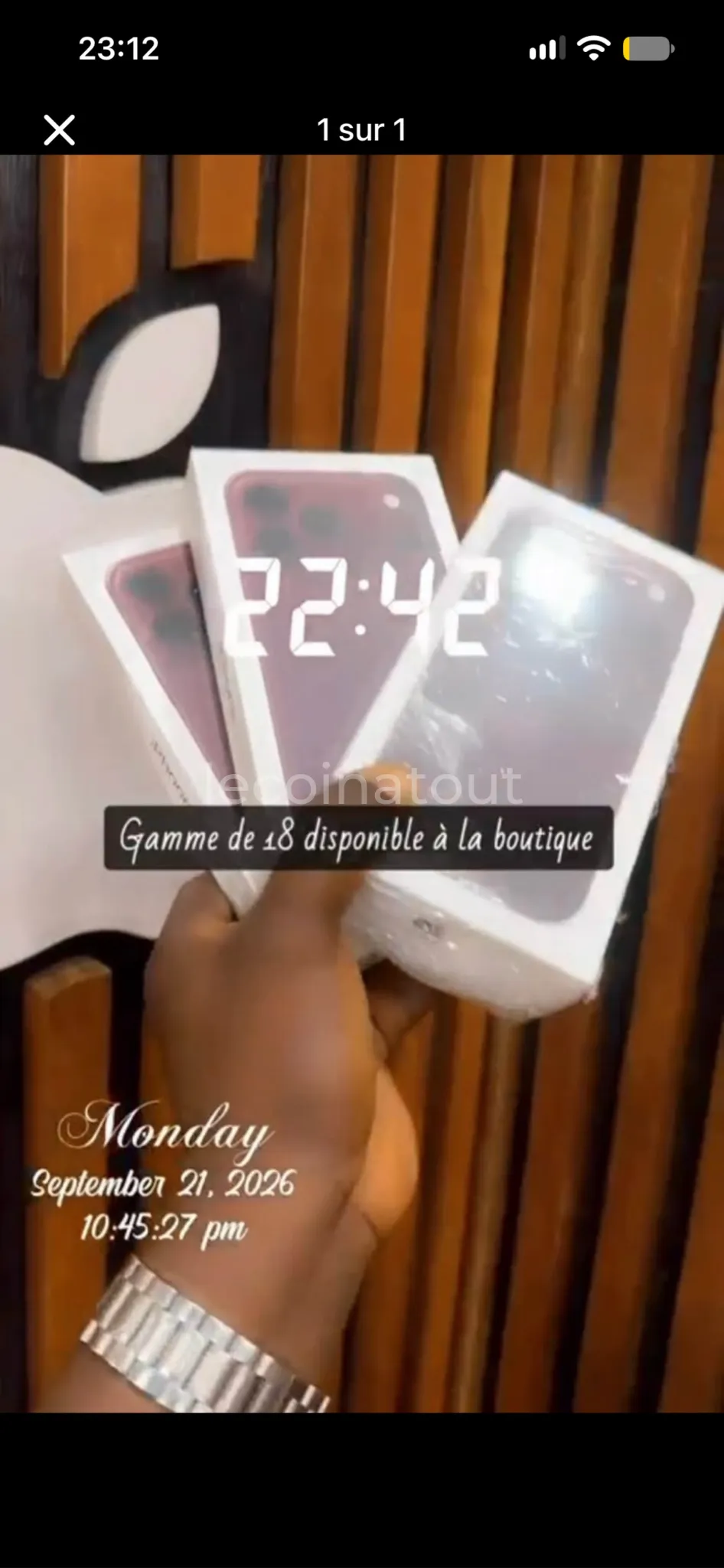 Iphone 18 pro max 256 giga — photo 1, Rufisque