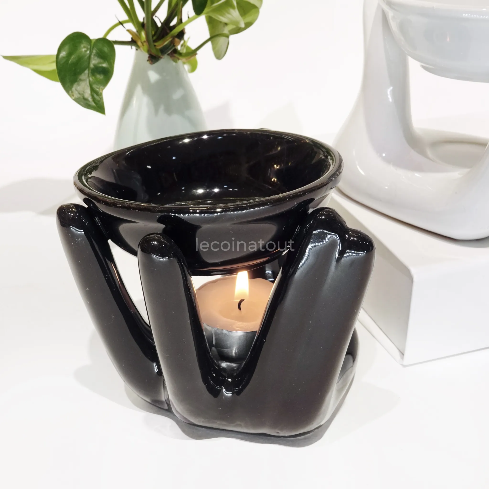 Brûleur d'Encens en Céramique Diffuseur d'Aromathérapie Design «main » — photo 3, Dakar