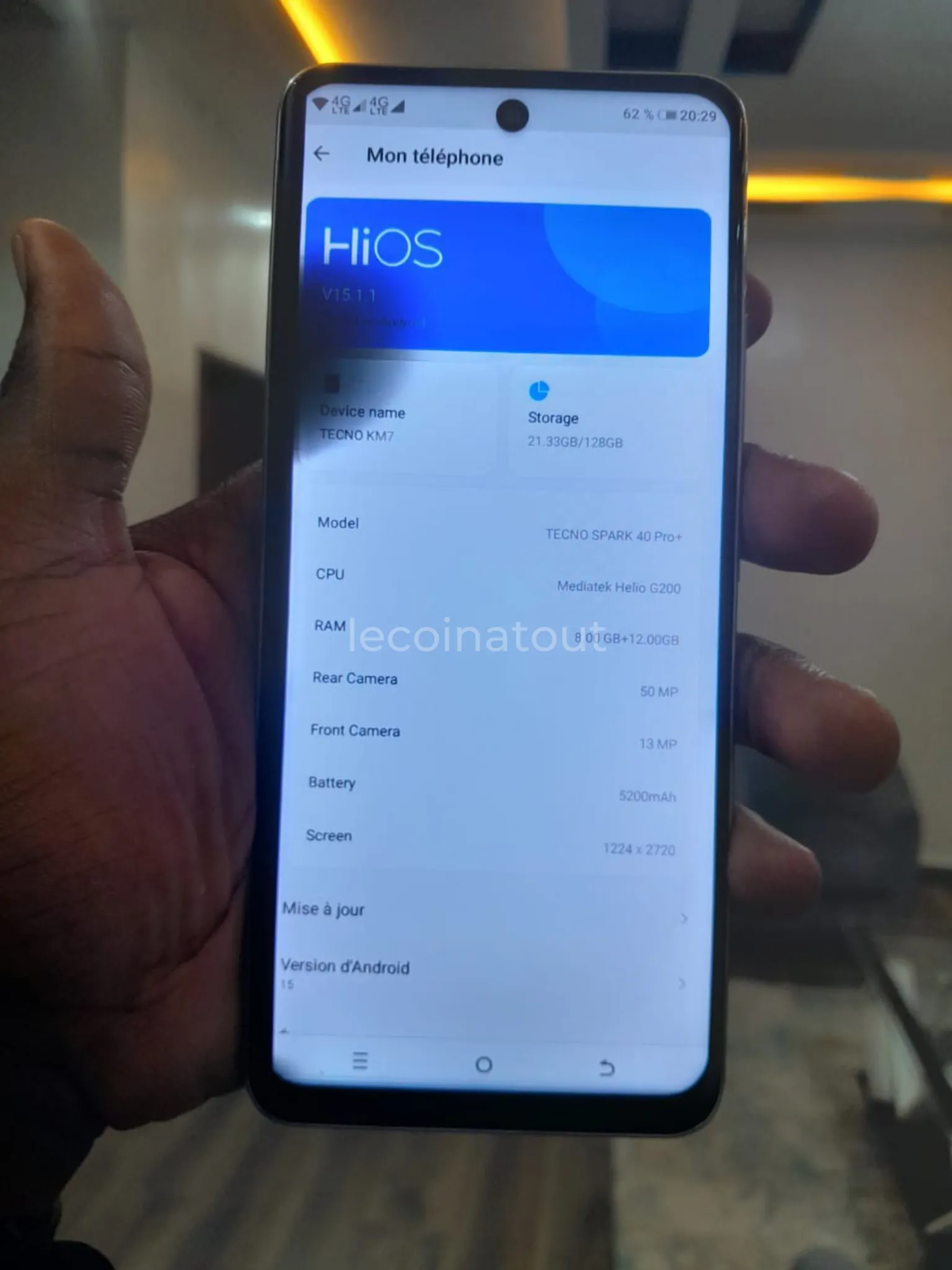 Tecno Spark 40 Pro+ 128Go / 8Go RAM - Tâche Écran — photo 4, Rufisque