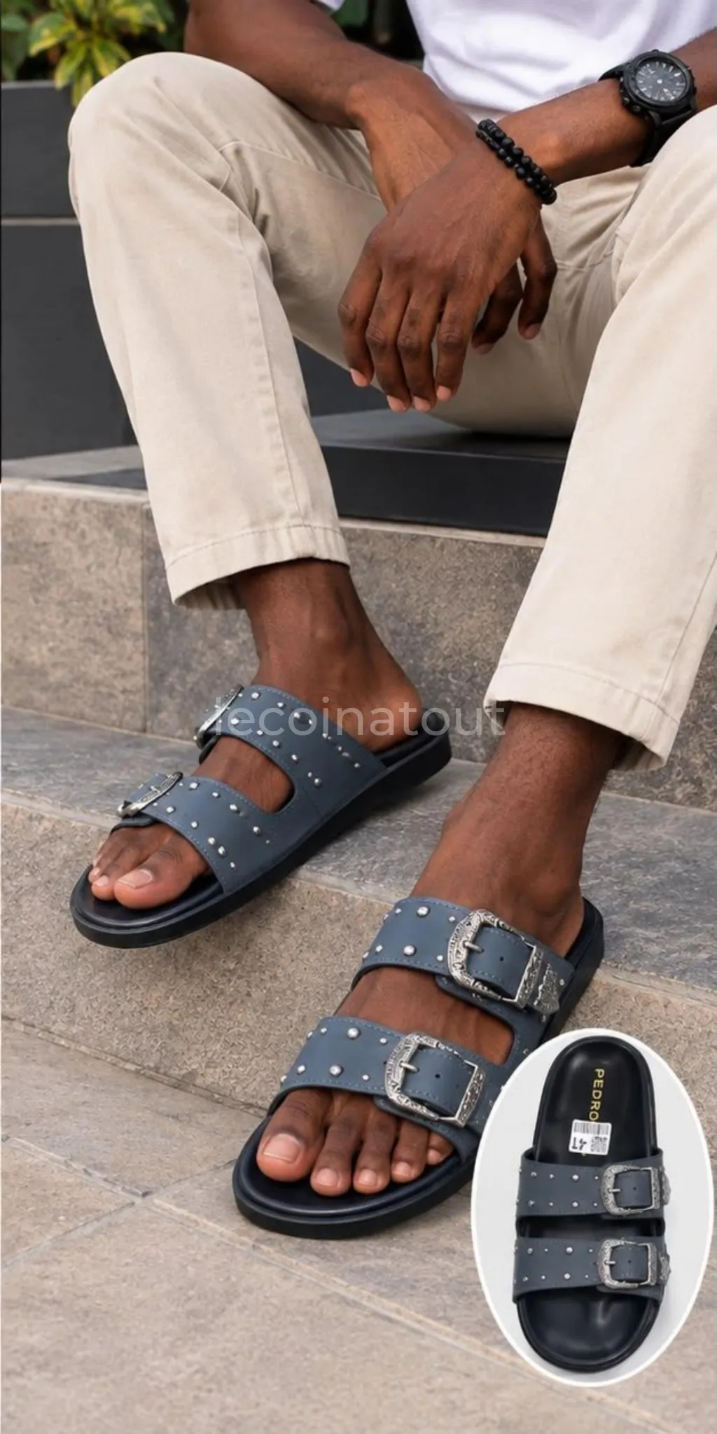 Sandales Homme Pedro à Boucles et Rivets - Plusieurs Coloris Neufs — photo 2, Dakar