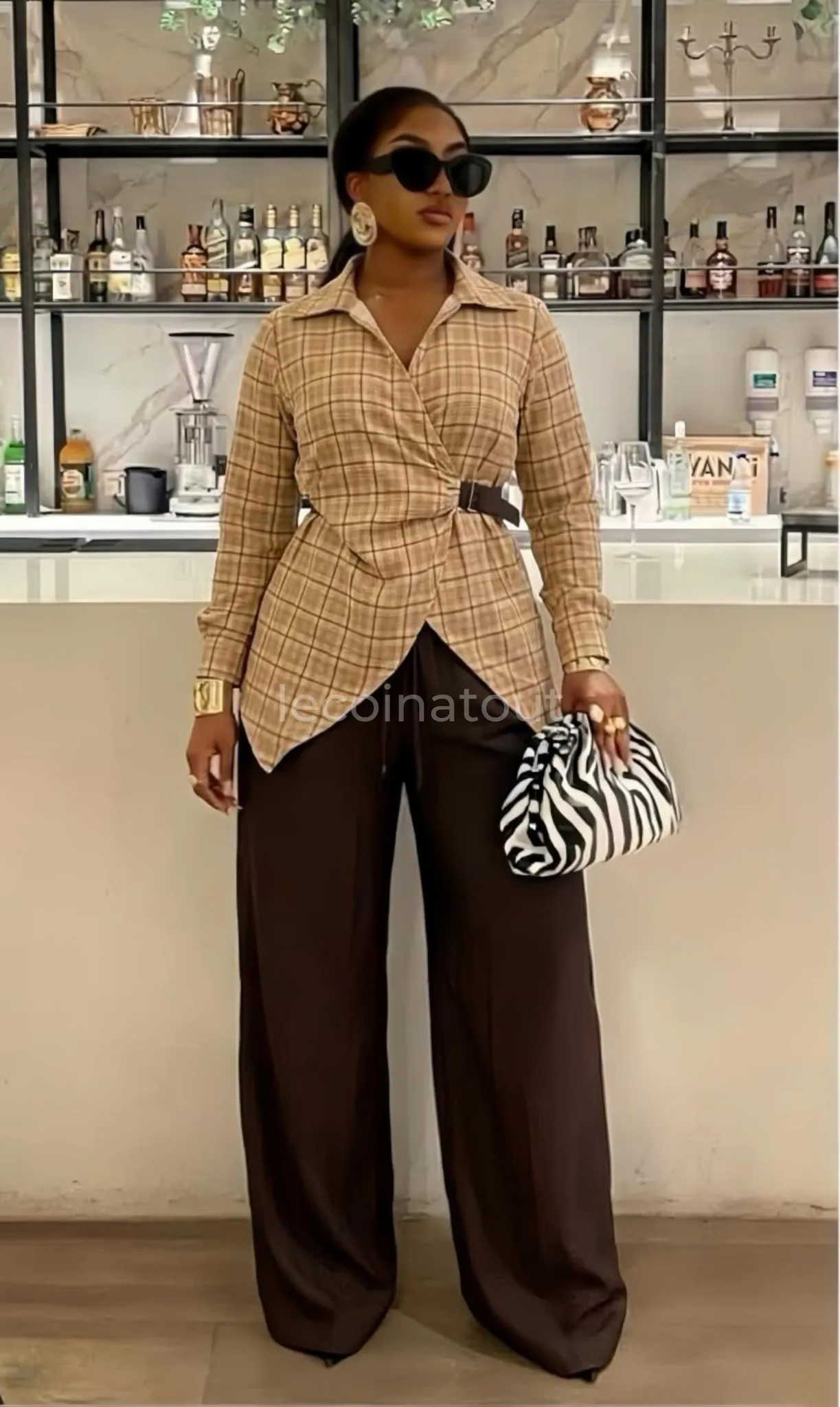 Ensemble 2 Pièces Tunique Asymétrique & Pantalon Fluide Chic — photo 2, Dakar