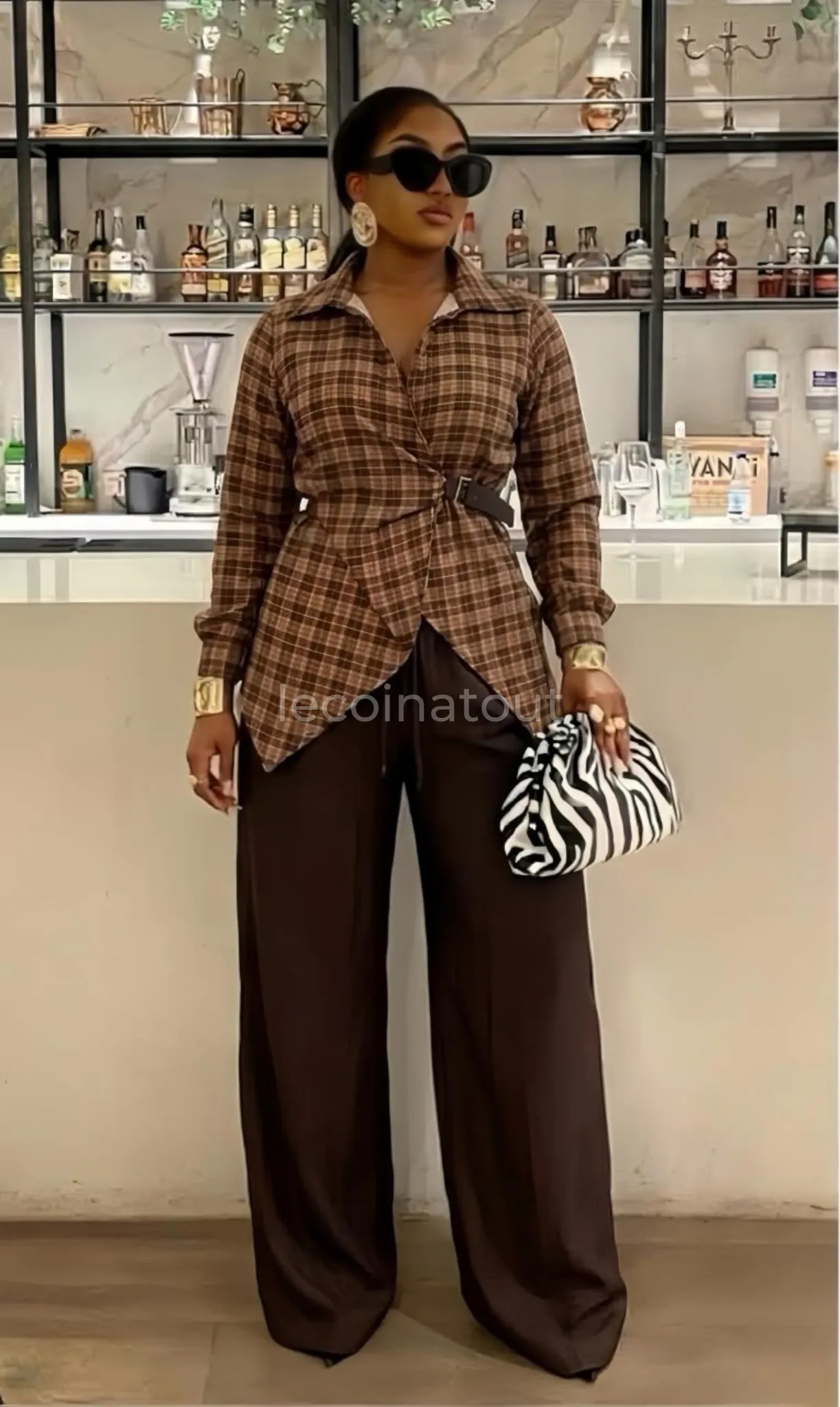 Ensemble 2 Pièces Tunique Asymétrique & Pantalon Fluide Chic — photo 3, Dakar