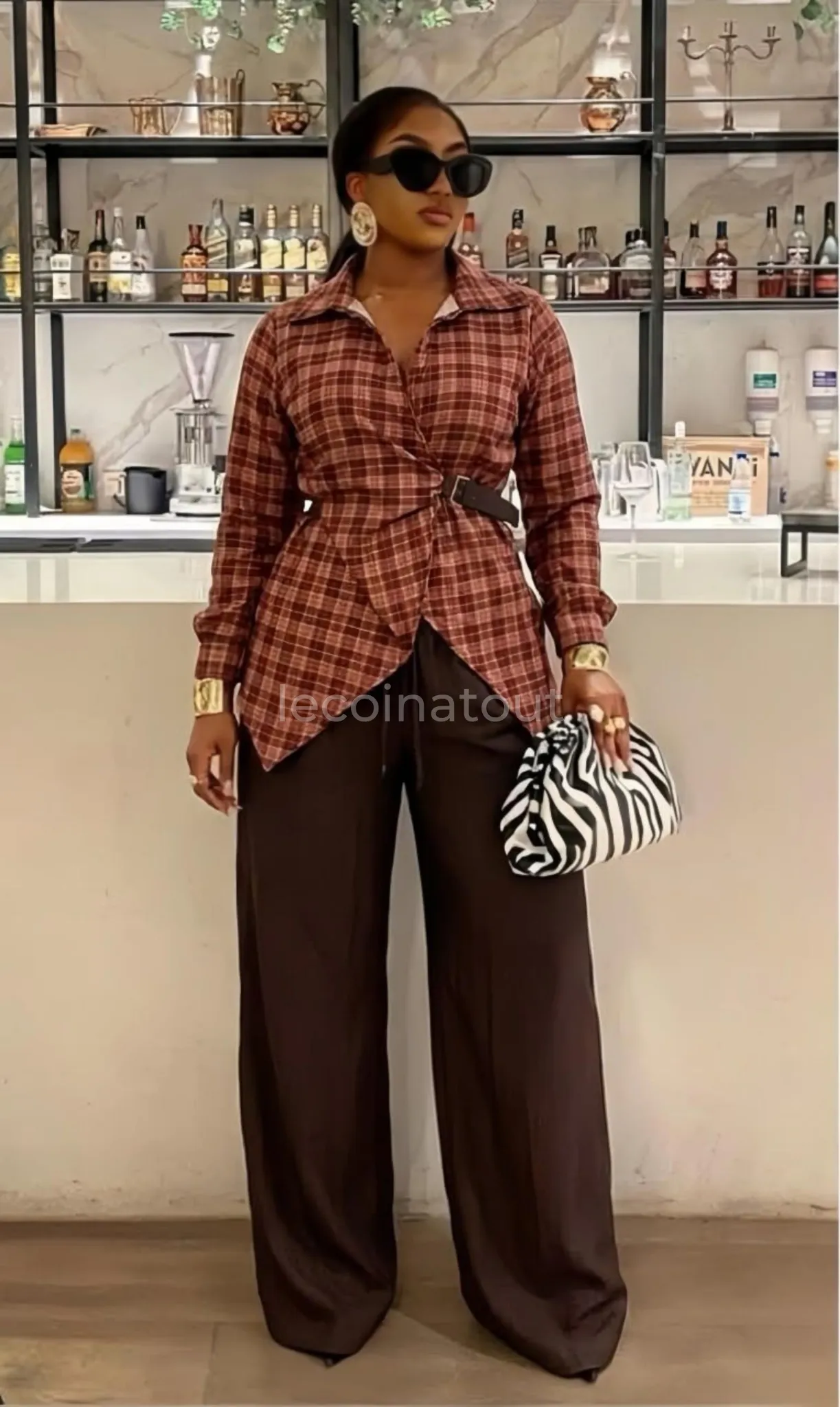 Ensemble 2 Pièces Tunique Asymétrique & Pantalon Fluide Chic — photo 1, Dakar