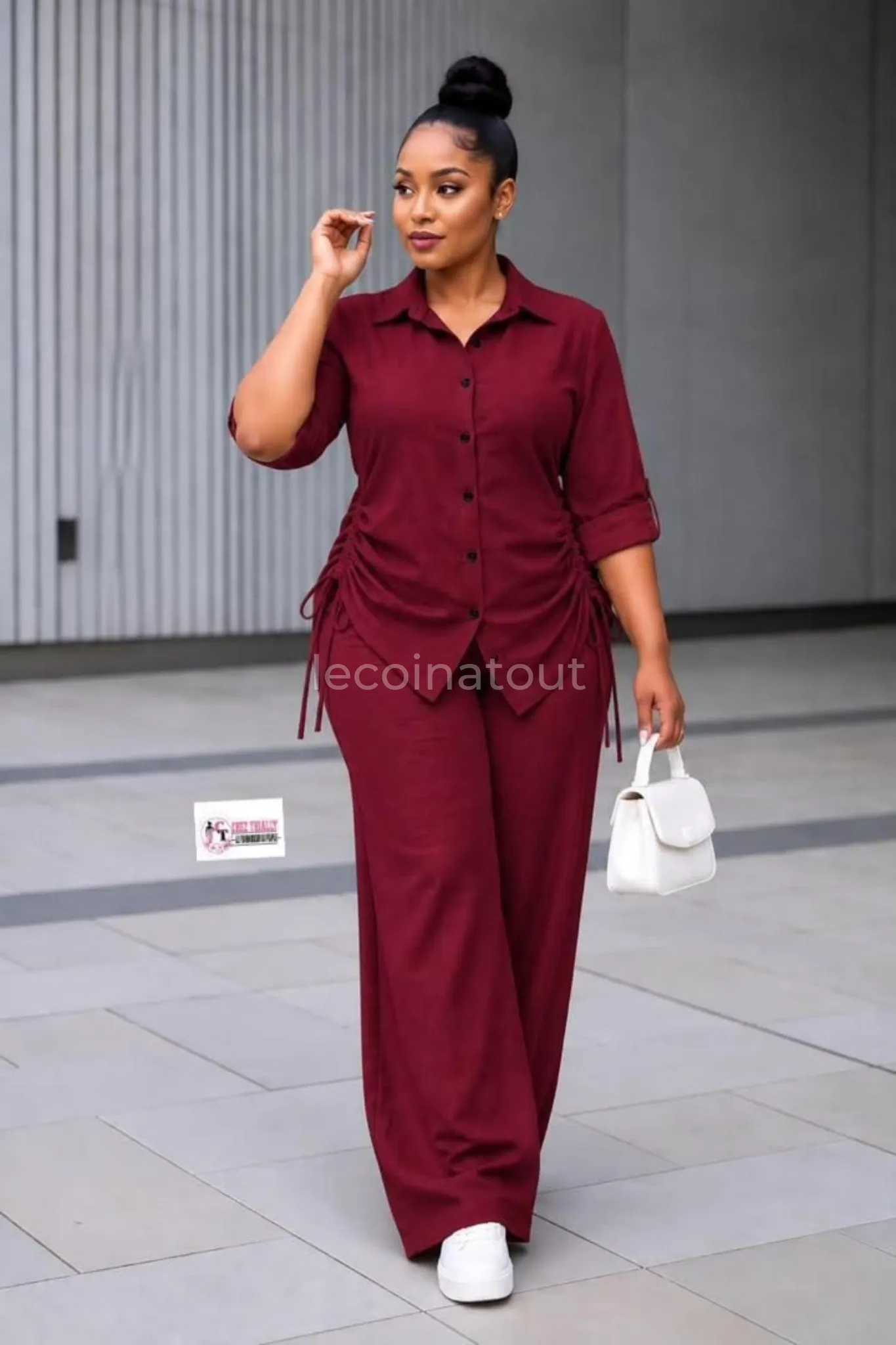 Ensemble 2 Pièces Tunique & Pantalon Ample Pour Femme Chic — photo 2, Dakar