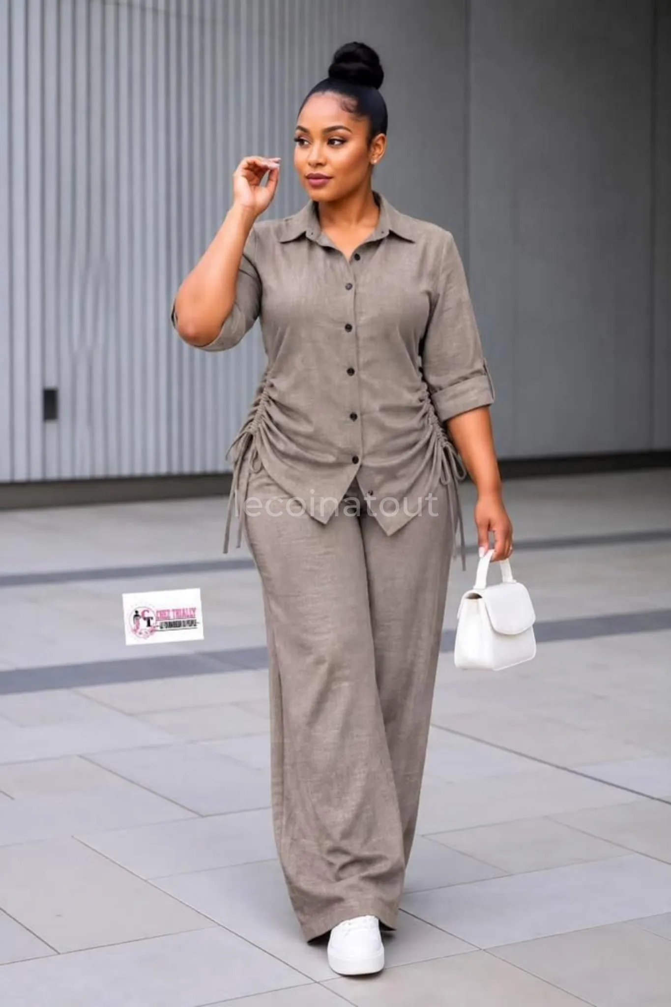 Ensemble 2 Pièces Tunique & Pantalon Ample Pour Femme Chic — photo 3, Dakar