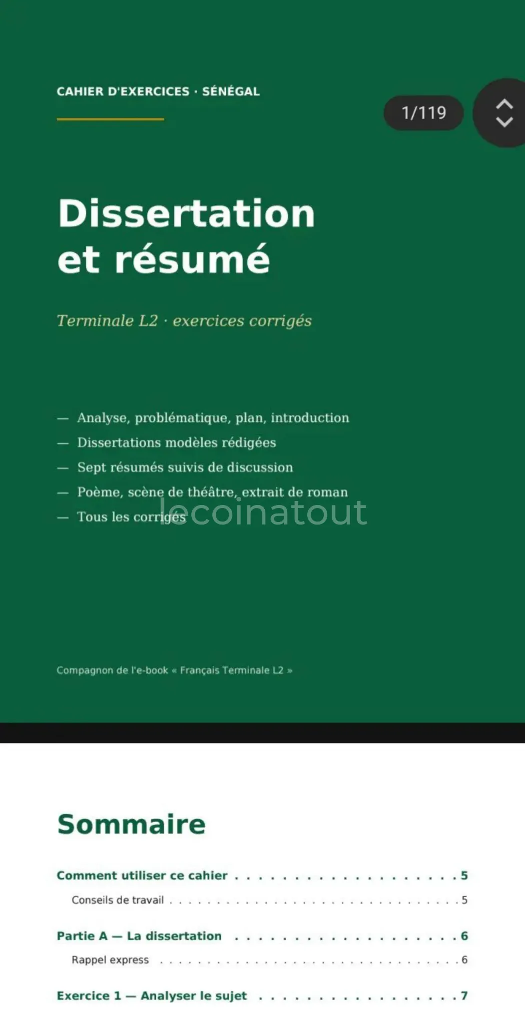 Fascicule Français L2 — photo 4, Dakar