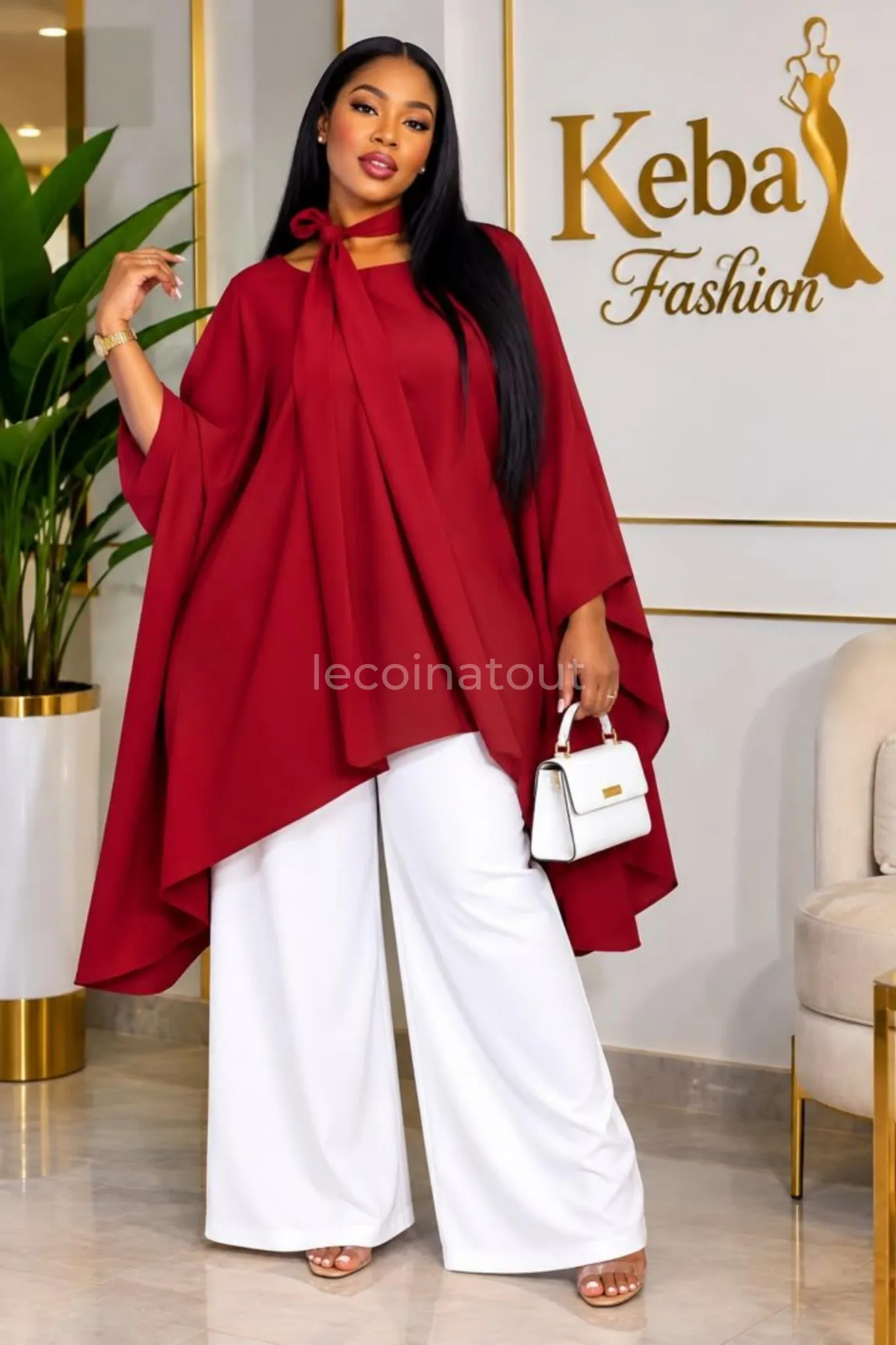 Ensemble Deux Pièces Femme Tunique Cape Asymétrique Chic - Neuf — photo 3, Dakar