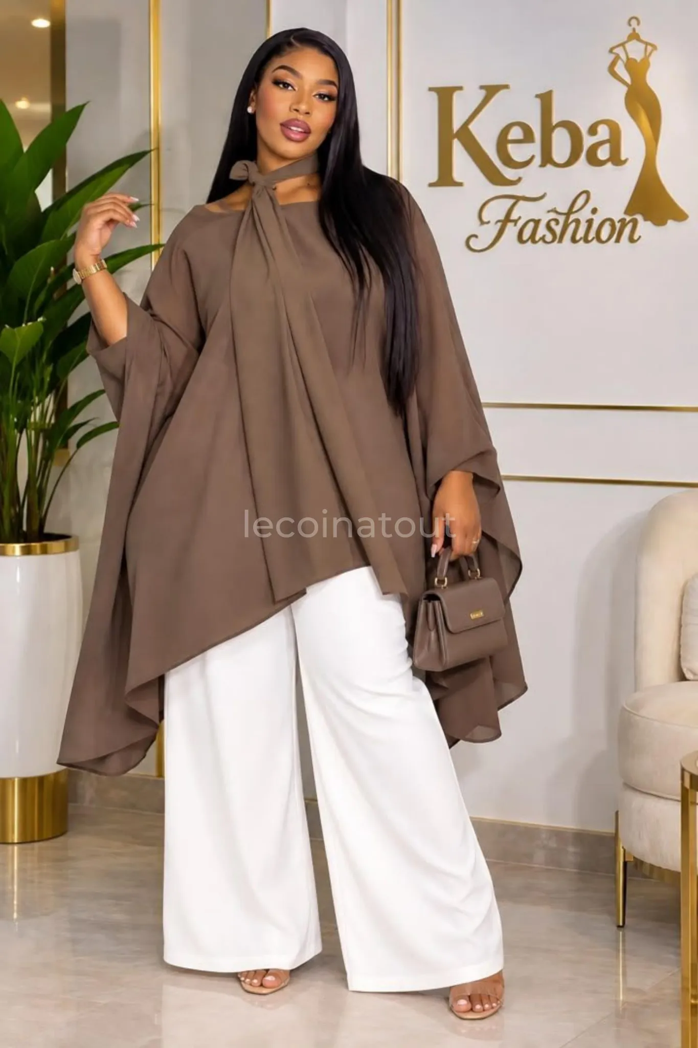 Ensemble Deux Pièces Femme Tunique Cape Asymétrique Chic - Neuf — photo 4, Dakar