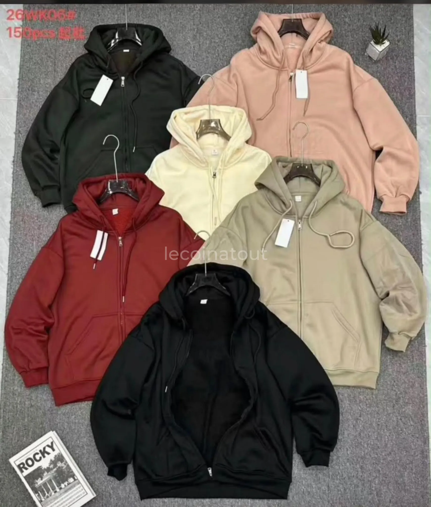 Sweat à Capuche Zippé Homme Coupe Oversize - Bon État — photo 5, Dakar