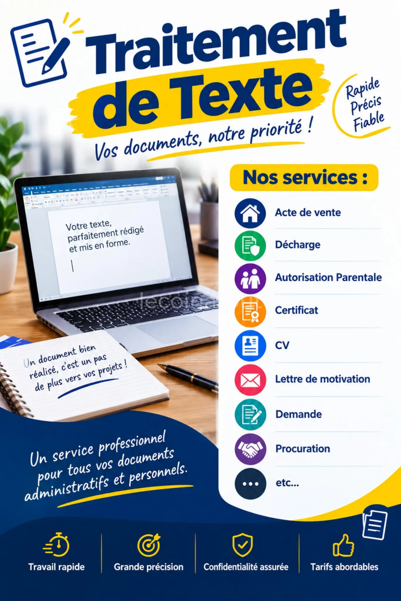 Service Traitement de texte — photo 1, Rufisque