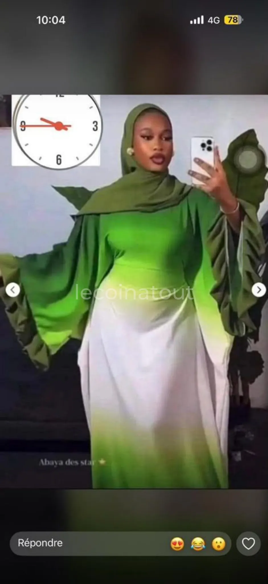 Robe Abaya Papillon Dégradée avec Voile Assorti - Neuf — photo 3, Dakar
