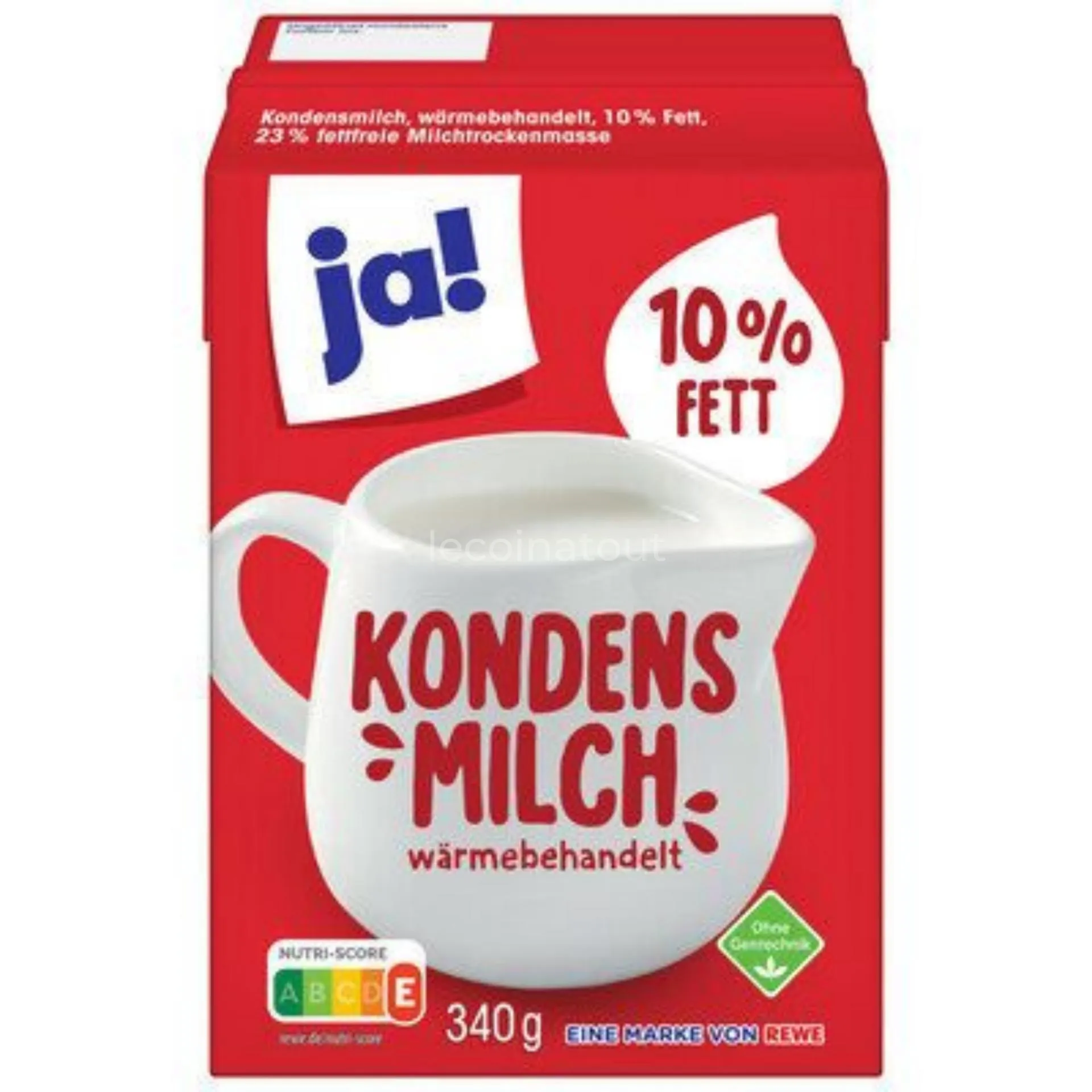 Lait concentré sucré ja! REWE 340g (7,5% et 10%) — photo 2, Dakar