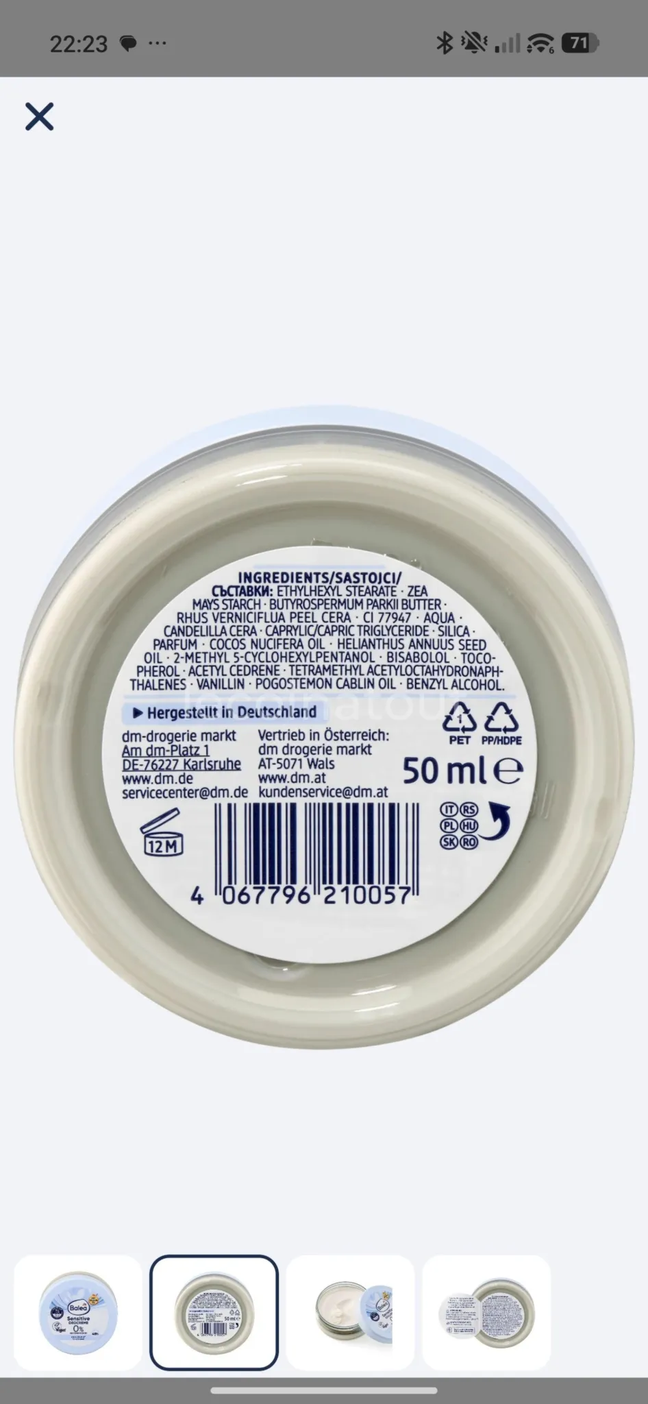 Crème Déodorante Balea 50ml 48h Sans Aluminium Sensitive & Framboise — photo 4, Dakar