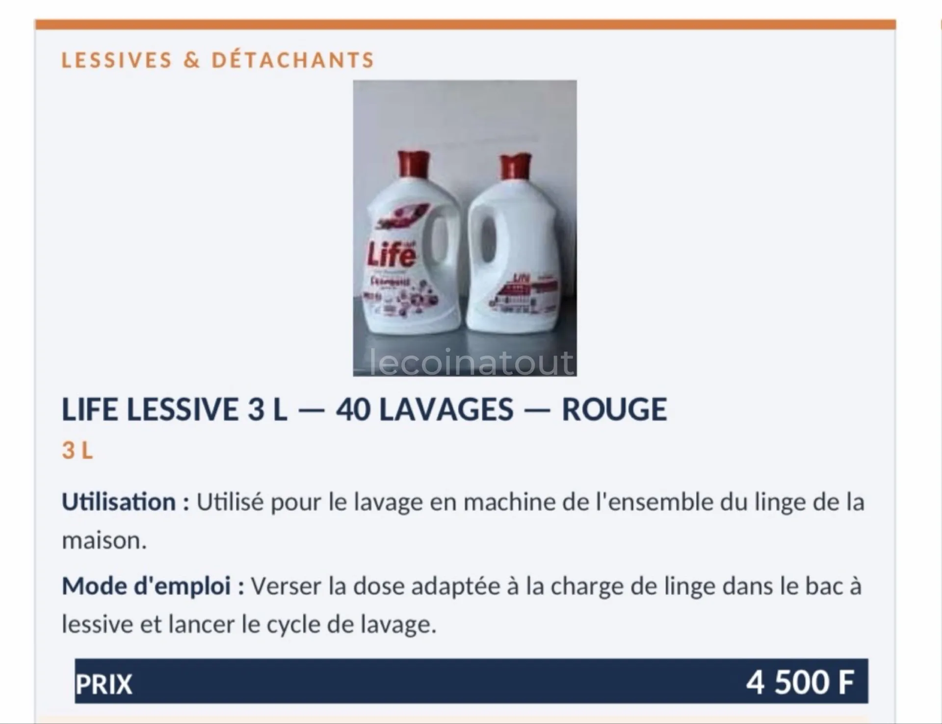Lessive 3litres — photo 1, Guédiawaye